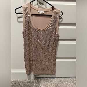 Calvin Klein sequence sparkle tank Rose Gold size M